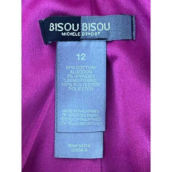 Bisou Bisou Pink Multicolor Strapless Sexy Sweathear Neckline Mini Dress Size 12 - Picture 6 of 8